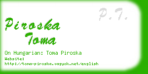 piroska toma business card